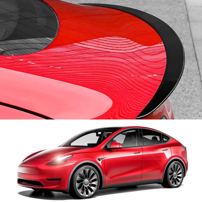 Arcoche Tesla Model Y Spoiler Wing Performance Heck Kofferraum Lip Tail Deckel für Tesla 2020-2023 ABS Modell Y Zubehör (Glänzend Schwarz) von Arcoche