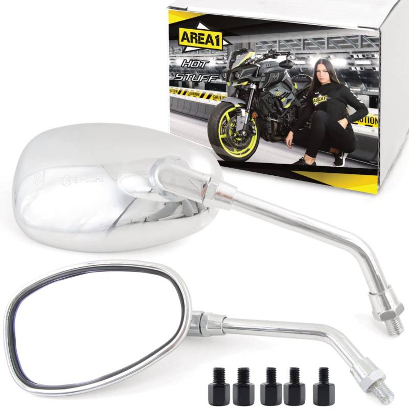 Rückspiegel Spiegel Set kompatibel mit Moto Guzzi V7 2, Special Stone Racer Classic Cafe (V8) von Area1