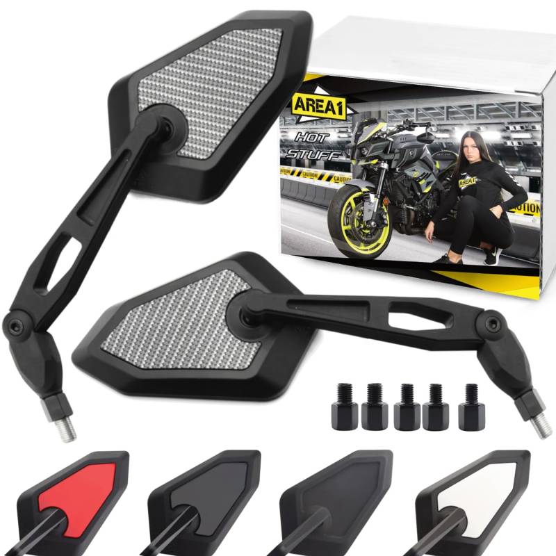 Rückspiegel Spiegel Set kompatibel mit Suzuki GSR 750 ABS, GSR 600 (V32) von Area Longboard