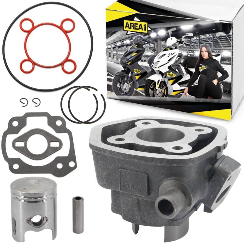 Ersatz Zylinder 50ccm 2-Takt Minarelli Motor LC (wassergekühlt) kompatibel mit Magnet RS, Crogen RS, Aerox 50 03-12 SA14, Aerox 50-98 5BR, Aerox Naked 50 2T 13- SA424 von Area1