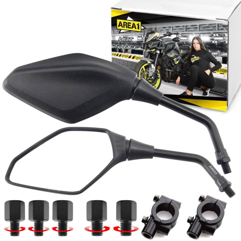 Rückspiegel Spiegel Set kompatibel mit F 650GS (ab Bj. 2008), F 700GS, F 800GS, F800R (V68) von Area1