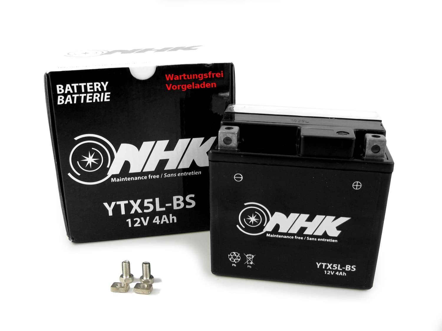 Wartungsfreie Motoroller Roller Batterie YTX5L-BS 4Ah / 12 V kompatibel mit von Area1