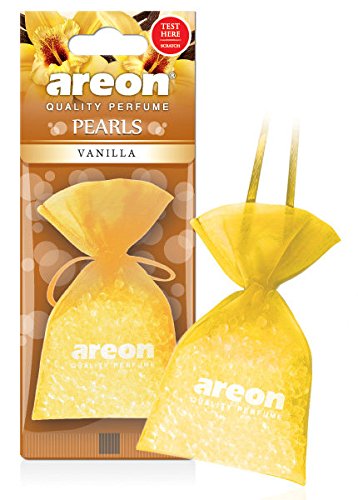 Areon Pearl Auto-Lufterfrischer, Vanille-Aroma, Qualitätsparfüm für Haus, Büro (Pack von 3) von Areon Pearls