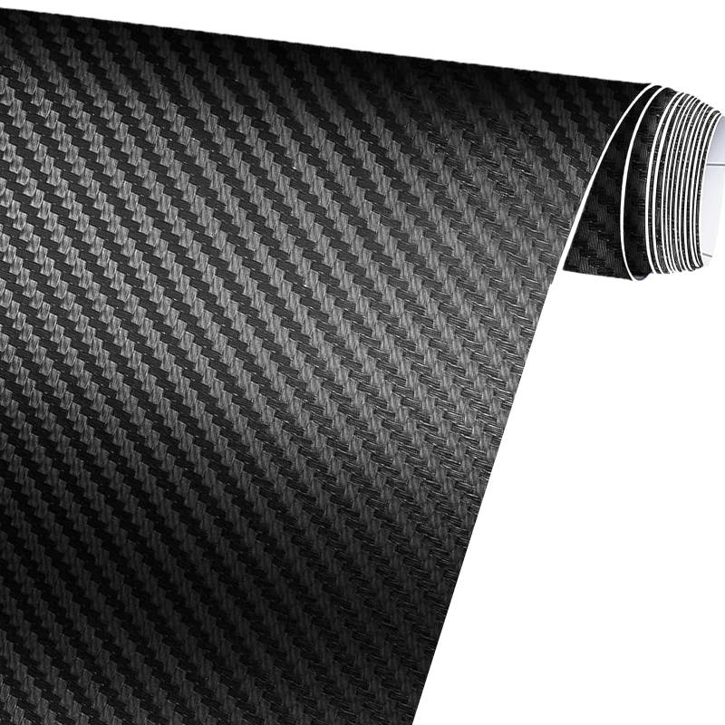 Carbon Folie, 3D Schwarz X2,150 X 30cm,Selbstklebend Autofolie aus Vinyl,Arespark Auto Schutz Carbon Folie von Arespark