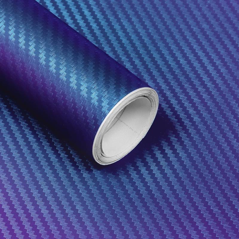 Carbon Folie,Blau Lila 150 X 30cm,Flexibel Selbstklebend Autofolie aus Vinyl,Arespark Auto Schutz Carbon Folie von Arespark