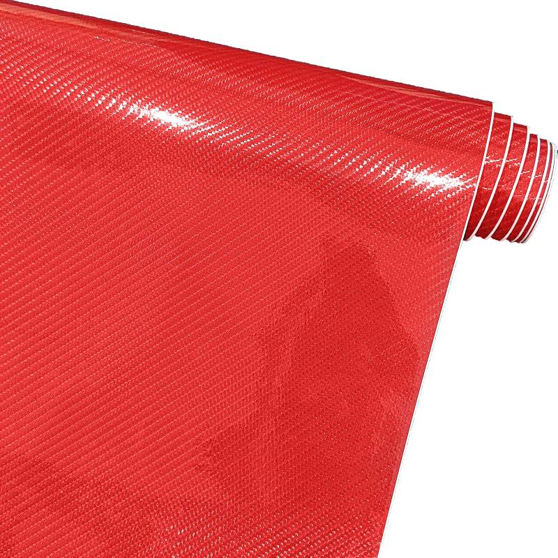 Carbon Folie,Rot,150 X 30cm Selbstklebend Autofolie aus Vinyl,Arespark Auto Schutz Carbon Folie,Film en Fibre de Carbone von Arespark
