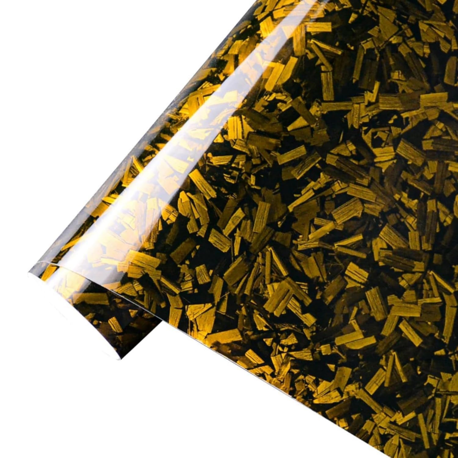 Forged Carbon Folie, Gold Autofolie,150 X 30cm, Selbstklebend Auto Folie aus Vinyl, Arespark Auto Schutz Carbon Folie von Arespark