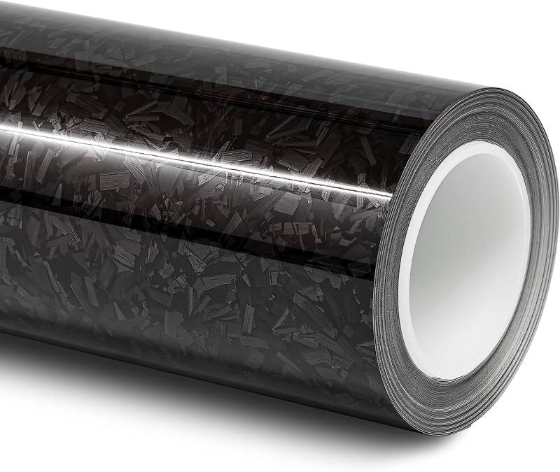 Forged Carbon Folie, 150 X 30cm Schwarz Autofolie, Arespark Selbstklebend Autofolie aus Vinyl, Auto Schutz Carbon Folie von Arespark