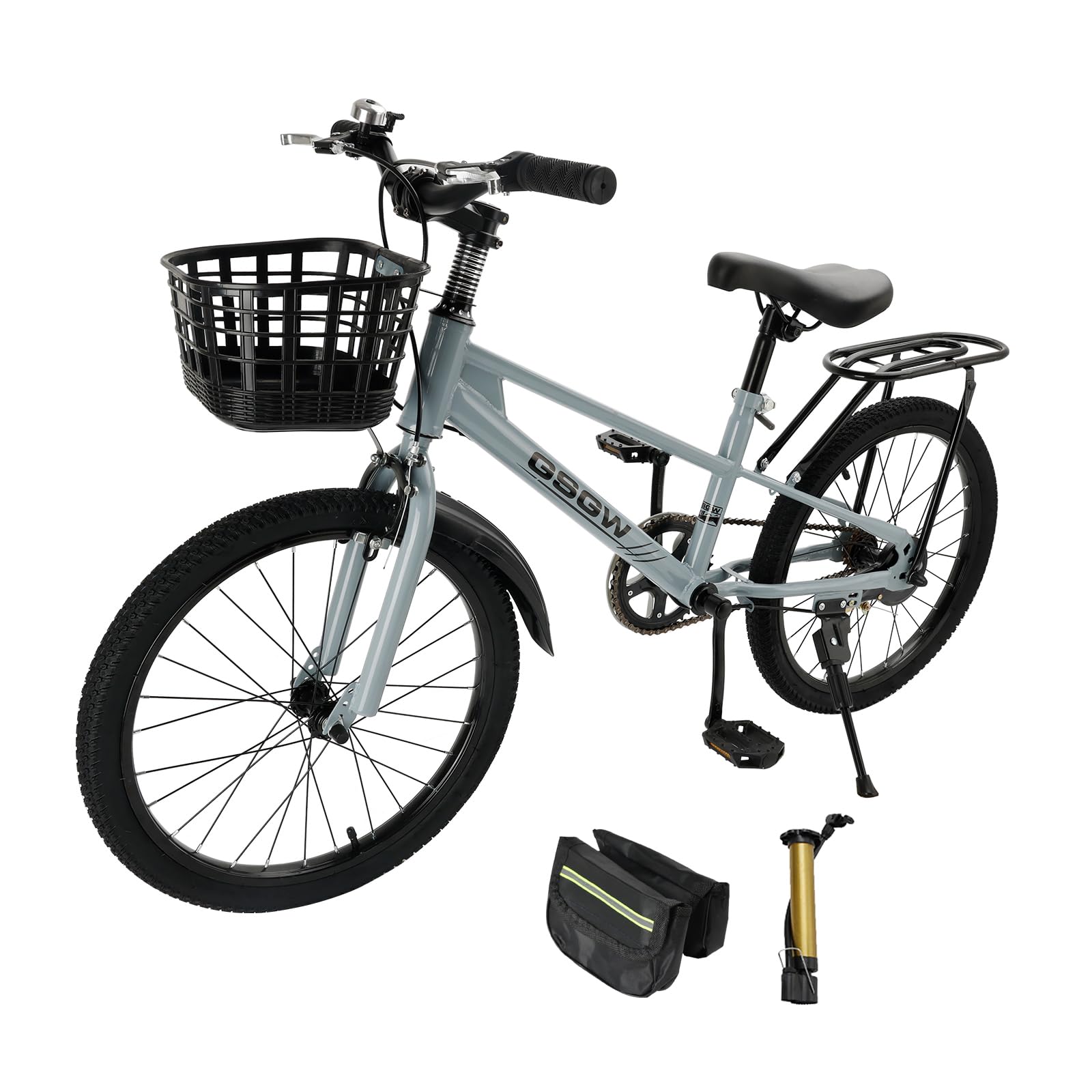20 Zoll Kinderfahrrad, Hochwertiger Kohlenstoffstahlrahmen, Verstellbarer Sitz, Doppelbremsen, 180° Drehbarer Lenker, rutschfeste Reifen, Mit Korb, Jungen/Mädchen Fahrrad 20 Zoll Kinderfahrrad, Hochwertiger Kohlenstoffstahlrahmen, Verstellbarer Sitz, Doppelbremsen, 180° Drehbarer Lenker, rutschfeste Reifen, Mit Korb, Jungen/Mädchen Fahrrad von Areyourshop