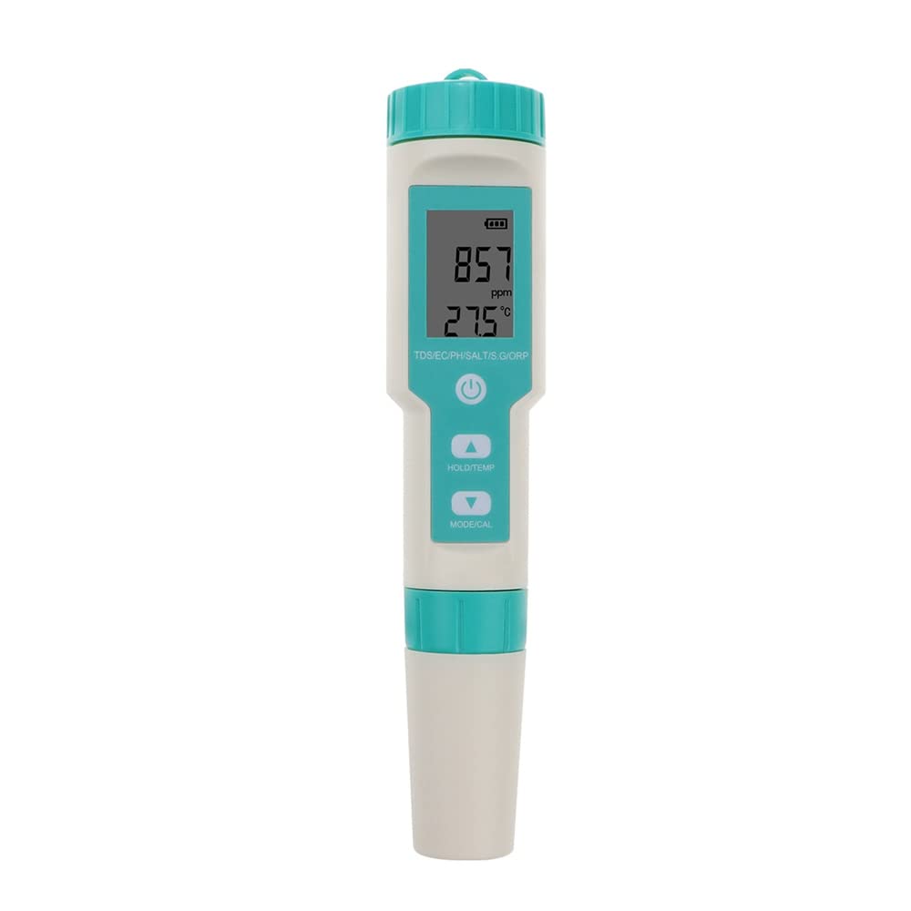 Areyourshop 7 in 1 PH Messgerät PH/TDS/Temp/EC/Salinity/SG/ORP Meter Digital,ph wert messgerät ±0.01pH High Accuracy, ph messgerät wasser Aquarium and Drinking Water Conductivity Meter PH Tester Pool Areyourshop 7 in 1 PH Messgerät PH/TDS/Temp/EC/Salinity/SG/ORP Meter Digital,ph wert messgerät ±0.01pH High Accuracy, ph messgerät wasser Aquarium and Drinking Water Conductivity Meter PH Tester Pool von Areyourshop