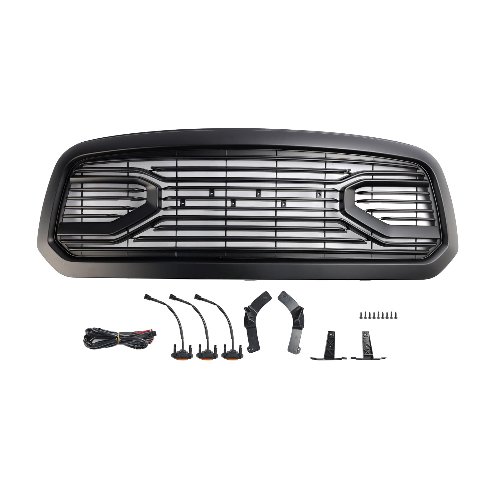 Areyourshop Black Big Horn Style Front Bumper Grill Grille Fit für DODGE Ram 1500 2013-2018 Areyourshop Black Big Horn Style Front Bumper Grill Grille Fit für DODGE Ram 1500 2013-2018 von Areyourshop