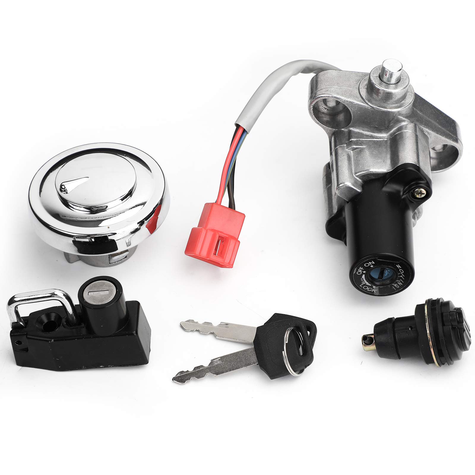 Areyourshop Ignition Switch Tank Cap Helemt Lock Set Fit für Yamaha V-Star 650 & 1100 1998-2017 Areyourshop Ignition Switch Tank Cap Helemt Lock Set Fit für Yamaha V-Star 650 & 1100 1998-2017 von Areyourshop