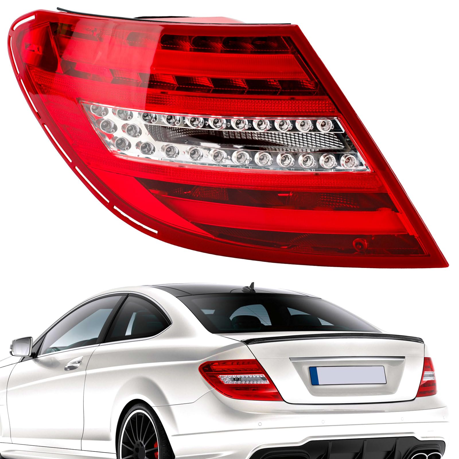 Areyourshop Links Rücklicht Anhänger Fit für Mercedes W204 C250 C300 C350 C63 2011-2014,LED Rücklicht Passend für OEM:2049060604/166-60048R/2049060703/440-1983R-AS/MB2801135 Areyourshop Links Rücklicht Anhänger Fit für Mercedes W204 C250 C300 C350 C63 2011-2014,LED Rücklicht Passend für OEM:2049060604/166-60048R/2049060703/440-1983R-AS/MB2801135 von Areyourshop