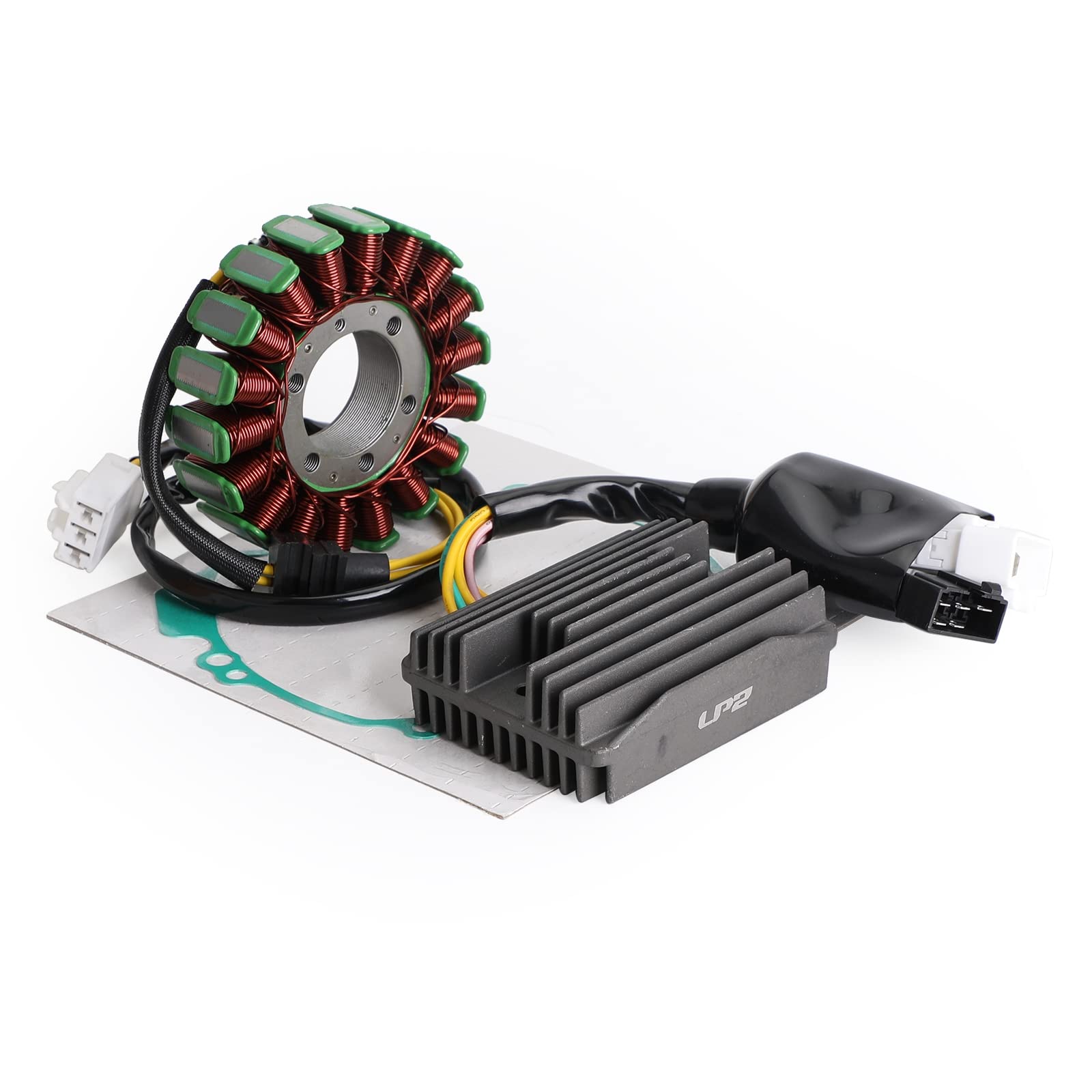 Areyourshop Magnetspulenstator + Spannungsreglergleichrichter + Dichtungsbaugruppe 31120-MCW-D01 bestimmt für H-o-n-da VFR 800 Interceptor, VTEC 2002–2013 von Areyourshop