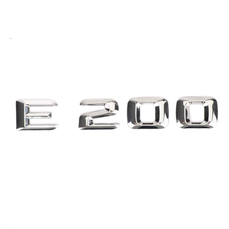 Areyourshop Rear Trunk Nameplate Emblem Abzeichen Aufkleber Decal für E200 Chrome von Areyourshop