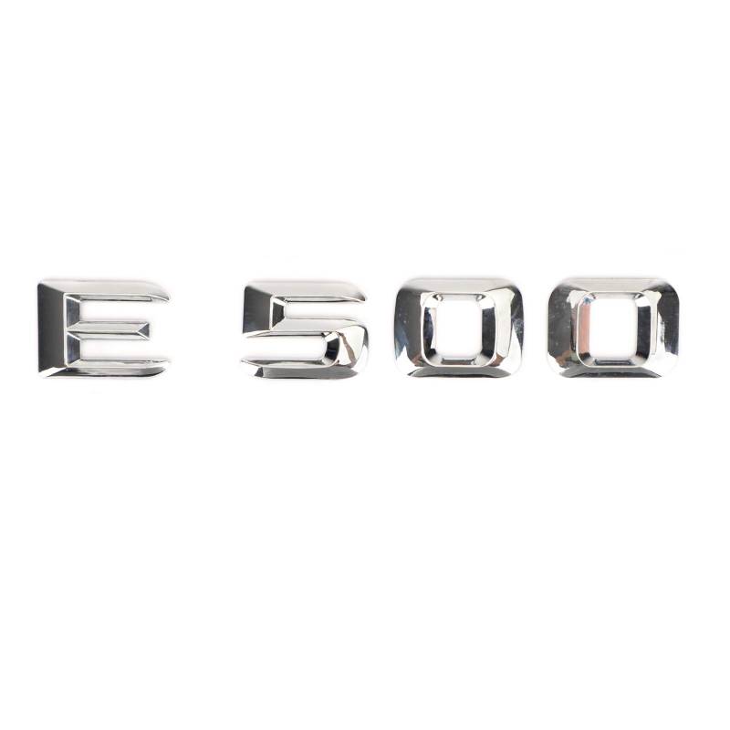 Areyourshop Rear Trunk Nameplate Emblem Abzeichen Aufkleber Decal für E500 Chrome von Areyourshop
