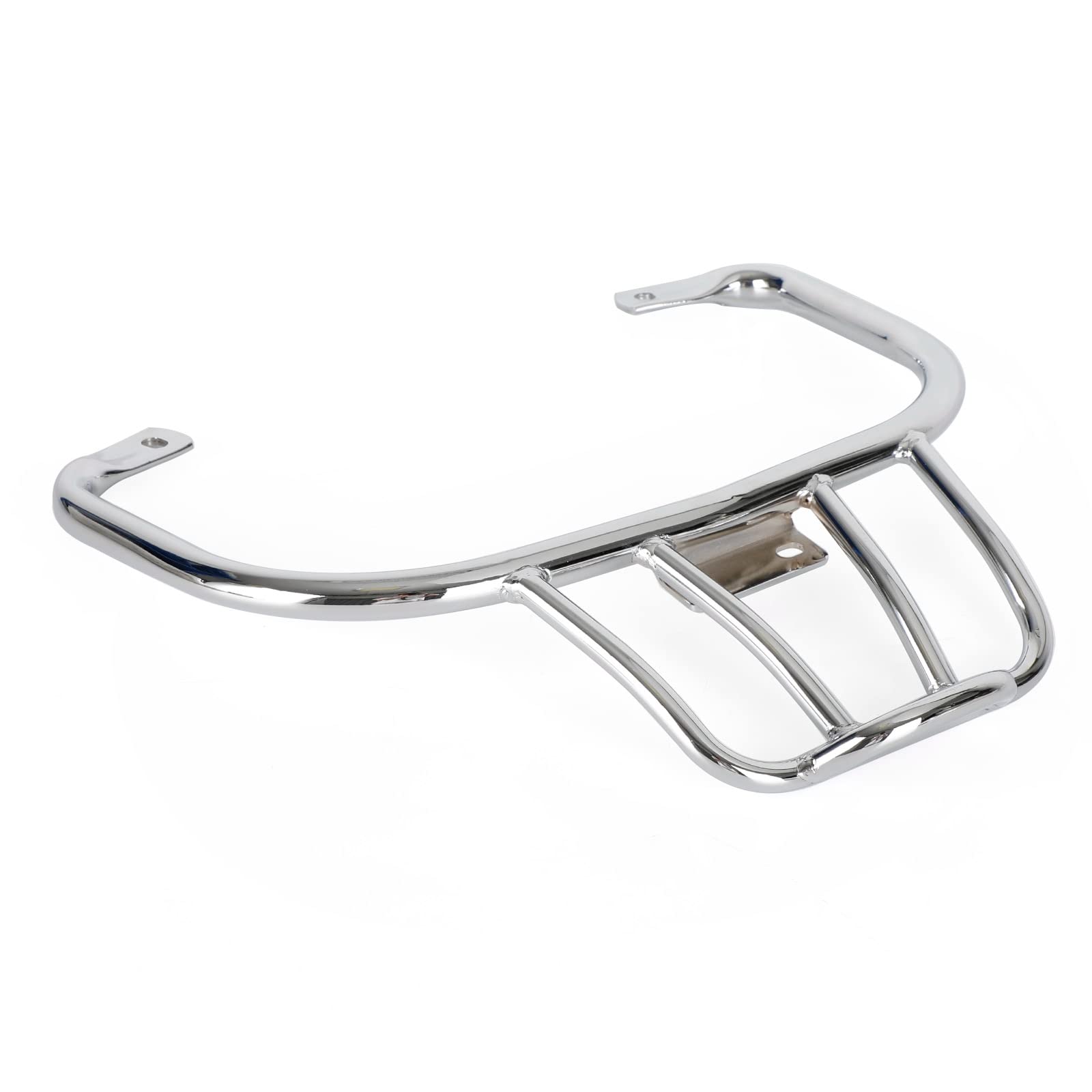 Areyourshop Sloped Rear Rack Carrier Pannier Chrome für Vespa GTS250 GTS300 GTV300 08-22 von Areyourshop