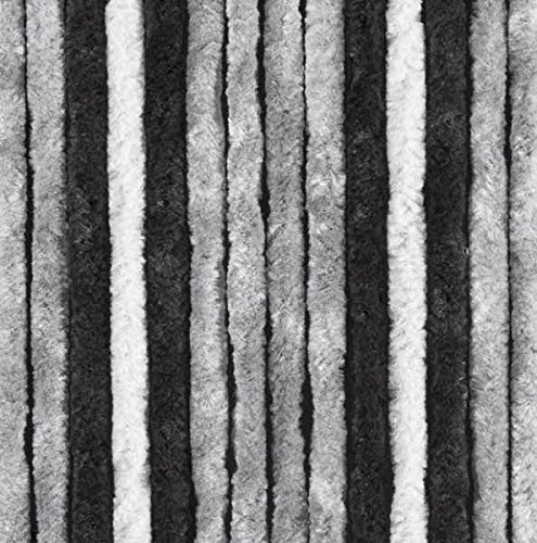 Chenille-Flauschvorhang 56 x 175 cm grau/anthrazit/schwarz von ARISOL