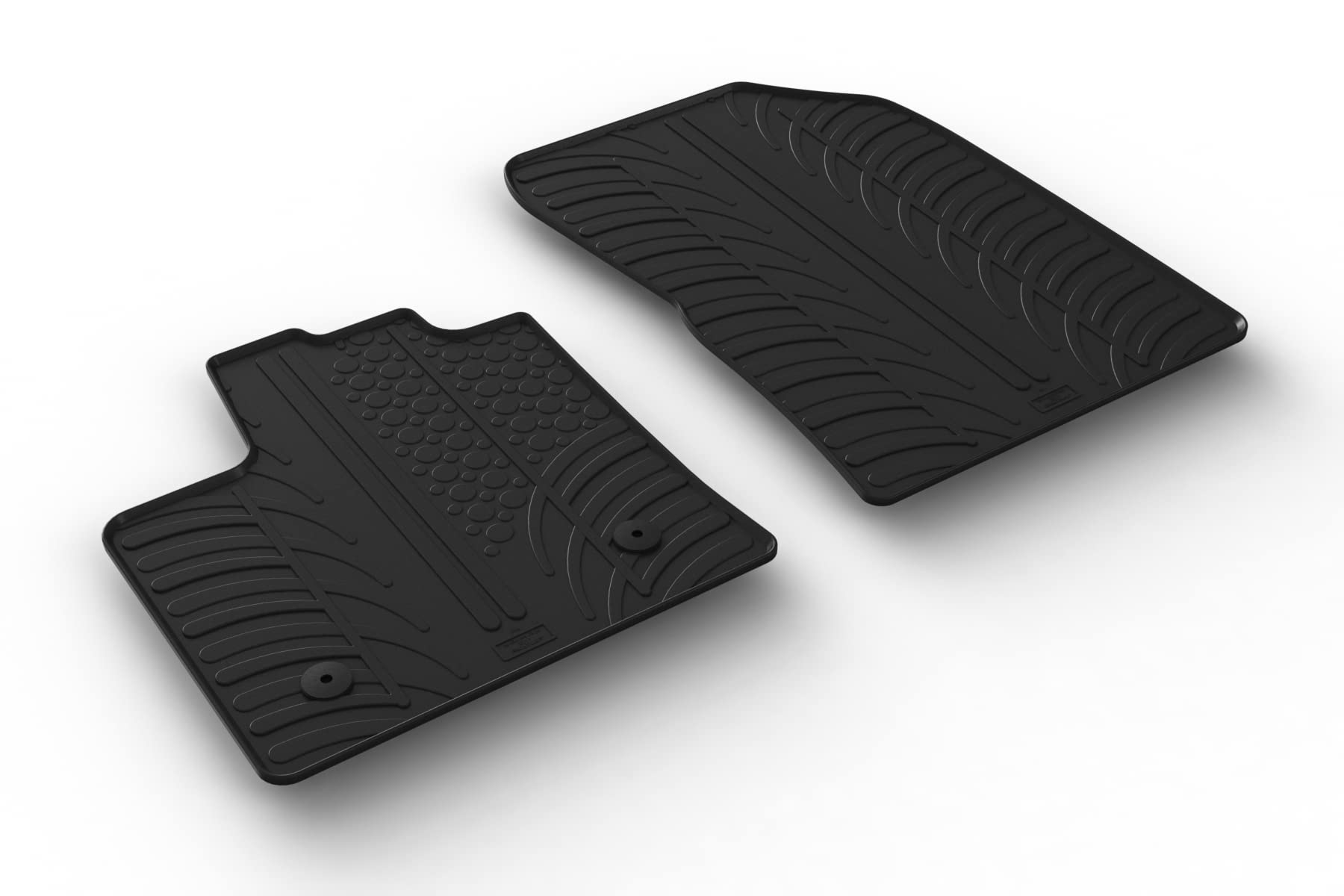 AROBA GL0024 Design Gummi Fußmatten kompatibel mit Renault Express (Kastenwagen) ab BJ. 03.2021> erhöhter Rand 2 TLG Farbe Schwarz Gummimatten Automatten passgenau von AROBA