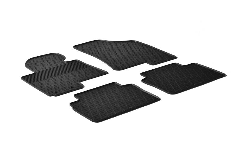 AROBA GL0197 Design Gummi Fußmatten kompatibel mit Hyundai ix35 BJ. 03.2010-04.2018 erhöhter Rand 4 TLG Farbe Schwarz Gummimatten Automatten passgenau von AROBA