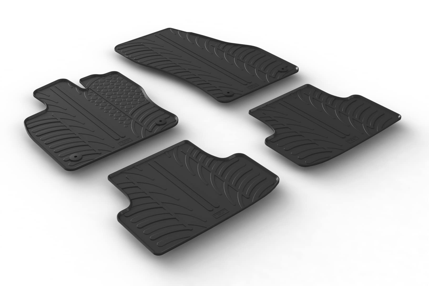 AROBA GL0313 Design Gummi Fußmatten kompatibel mit Seat Ateca und Ateca Cupra ab BJ. 07.2016> erhöhter Rand 4 TLG Farbe Schwarz Gummimatten Automatten passgenau von AROBA