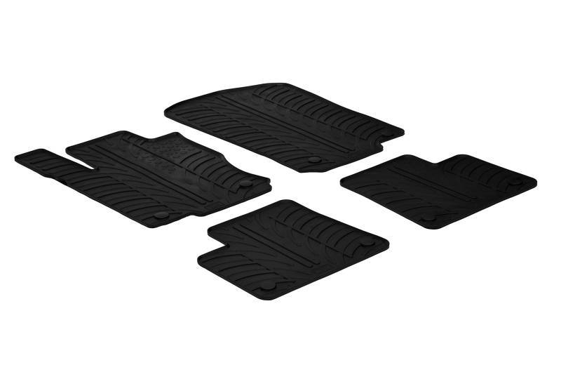 AROBA GL0328G Design Gummi Fußmatten kompatibel mit Mercedes GLE W166 BJ. 08.2015-10.2018 erhöhter Rand 4 TLG Farbe Schwarz Gummimatten Automatten passgenau von AROBA
