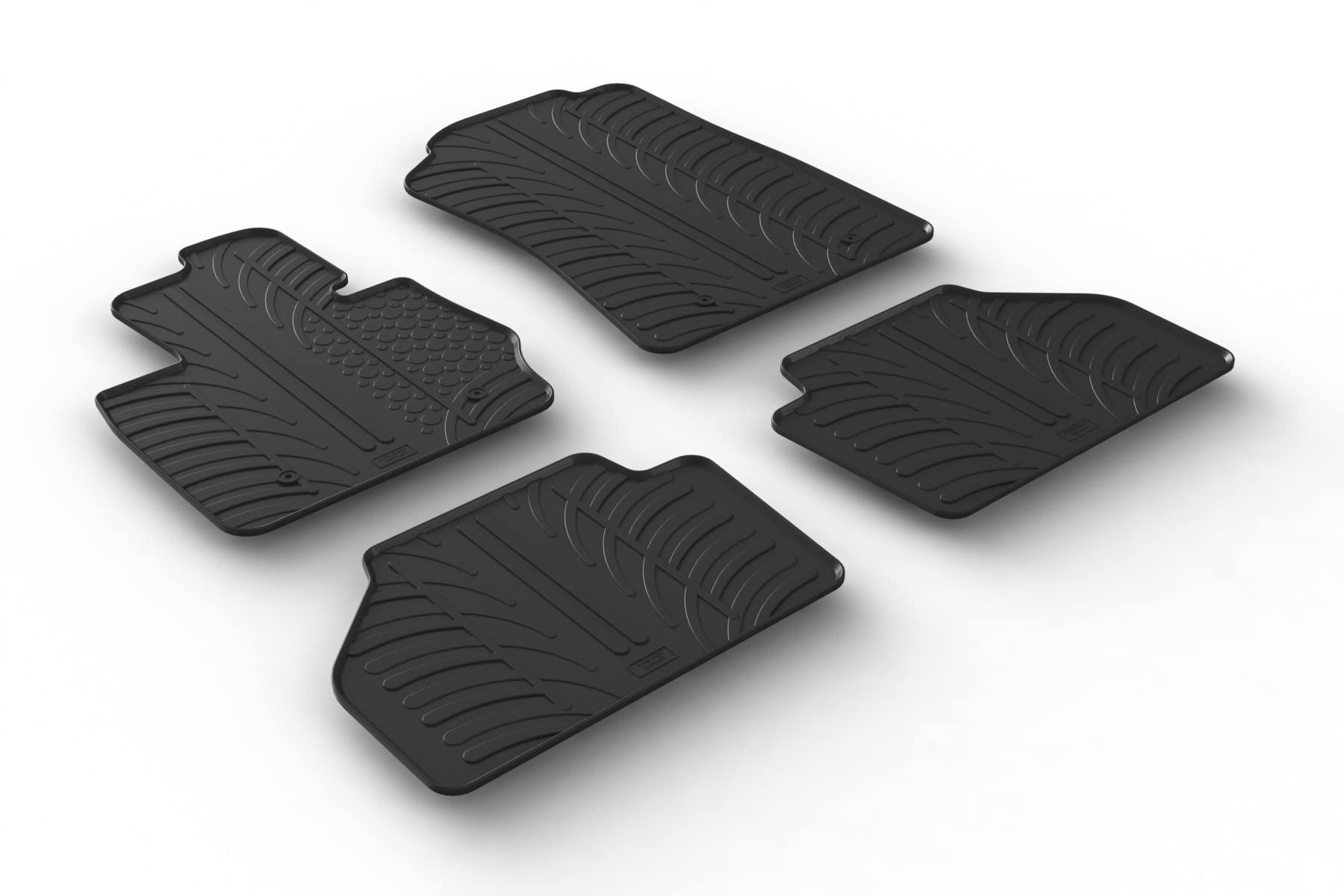 AROBA GL0357 Design Gummi Fußmatten kompatibel mit BMW X3 F25 BJ. 11.2010-09.2017 erhöhter Rand 4 TLG Farbe Schwarz Gummimatten Automatten passgenau von AROBA