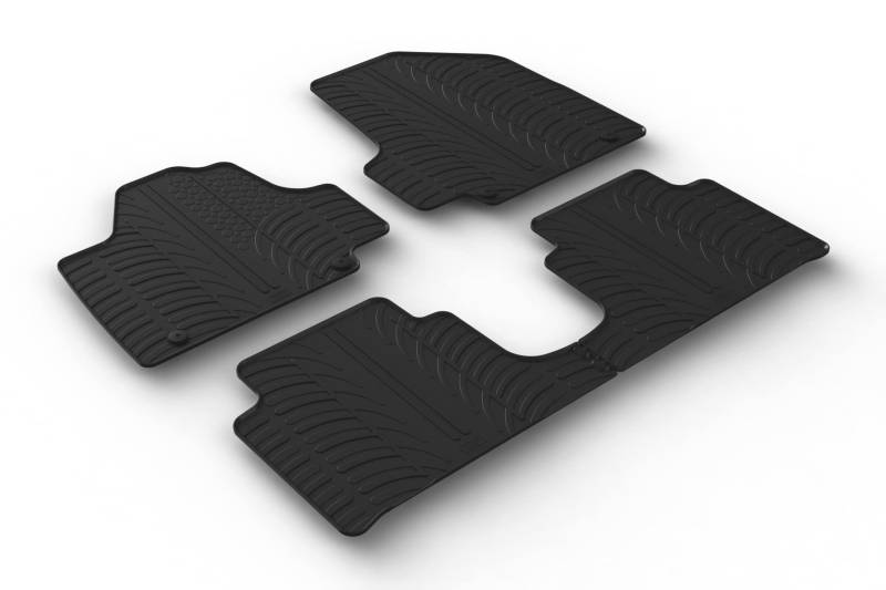 AROBA GL0422 Design Gummi Fußmatten kompatibel mit Hyundai Ioniq 5 ab BJ. 07.2021> erhöhter Rand 4 TLG Farbe Schwarz Gummimatten Automatten passgenau von AROBA