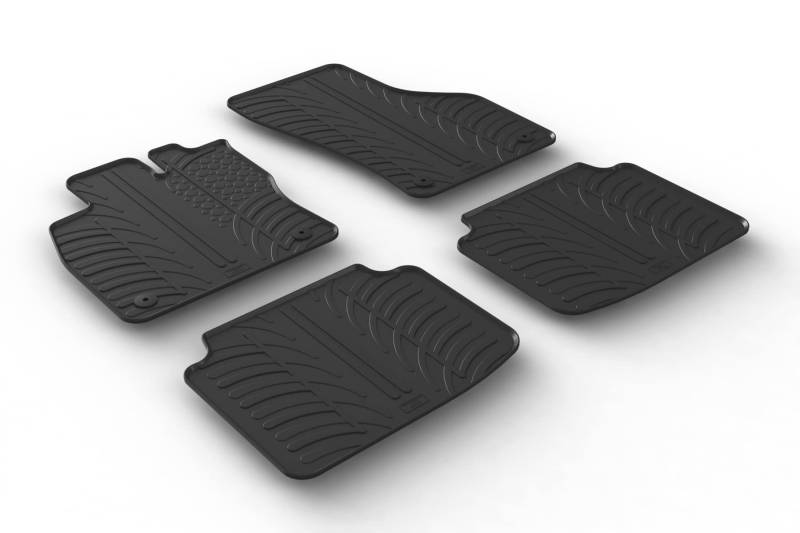 AROBA GL0474 Design Gummi Fußmatten kompatibel mit Skoda Superb und Superb Combi (Kombi) ab BJ. 09.2015> erhöhter Rand 4 TLG Farbe Schwarz Gummimatten Automatten passgenau von AROBA
