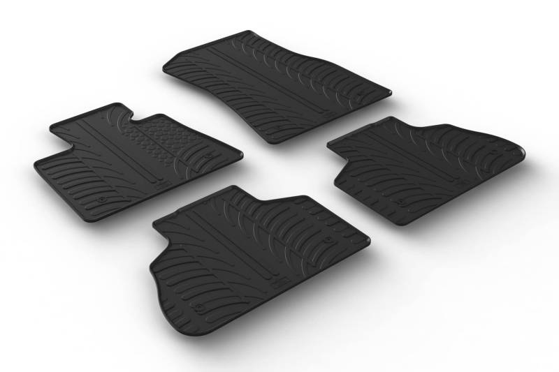 AROBA GL0500 Design Gummi Fußmatten kompatibel mit BMW X5 G05, X5M F95, (auch für Hybrid) ab BJ. 11.2018> erhöhter Rand 4 TLG Farbe Schwarz Gummimatten Automatten passgenau von AROBA