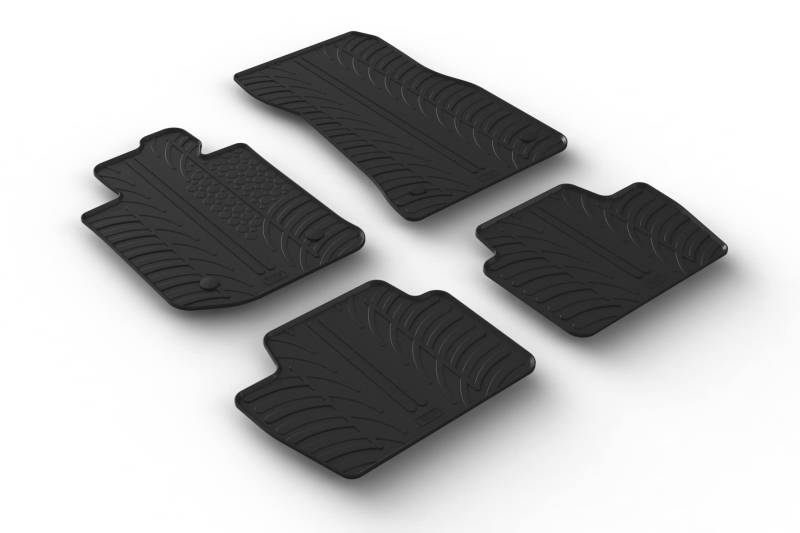 AROBA GL0543 Design Gummi Fußmatten kompatibel mit BMW 4 Coupe G22 & M4 G82 ab BJ. 06.2020> erhöhter Rand 4 tlg Farbe Schwarz Gummimatten Automatten passgenau von AROBA
