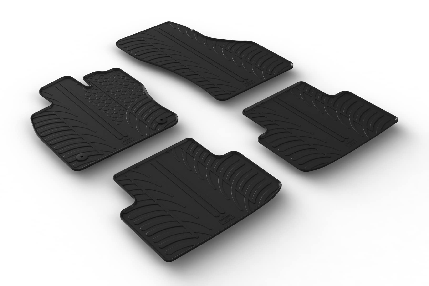 AROBA GL0851 Design Gummi Fußmatten kompatibel mit Cupra Formentor ab BJ. 01.2021> erhöhter Rand 4 TLG Farbe Schwarz Gummimatten Automatten passgenau von AROBA