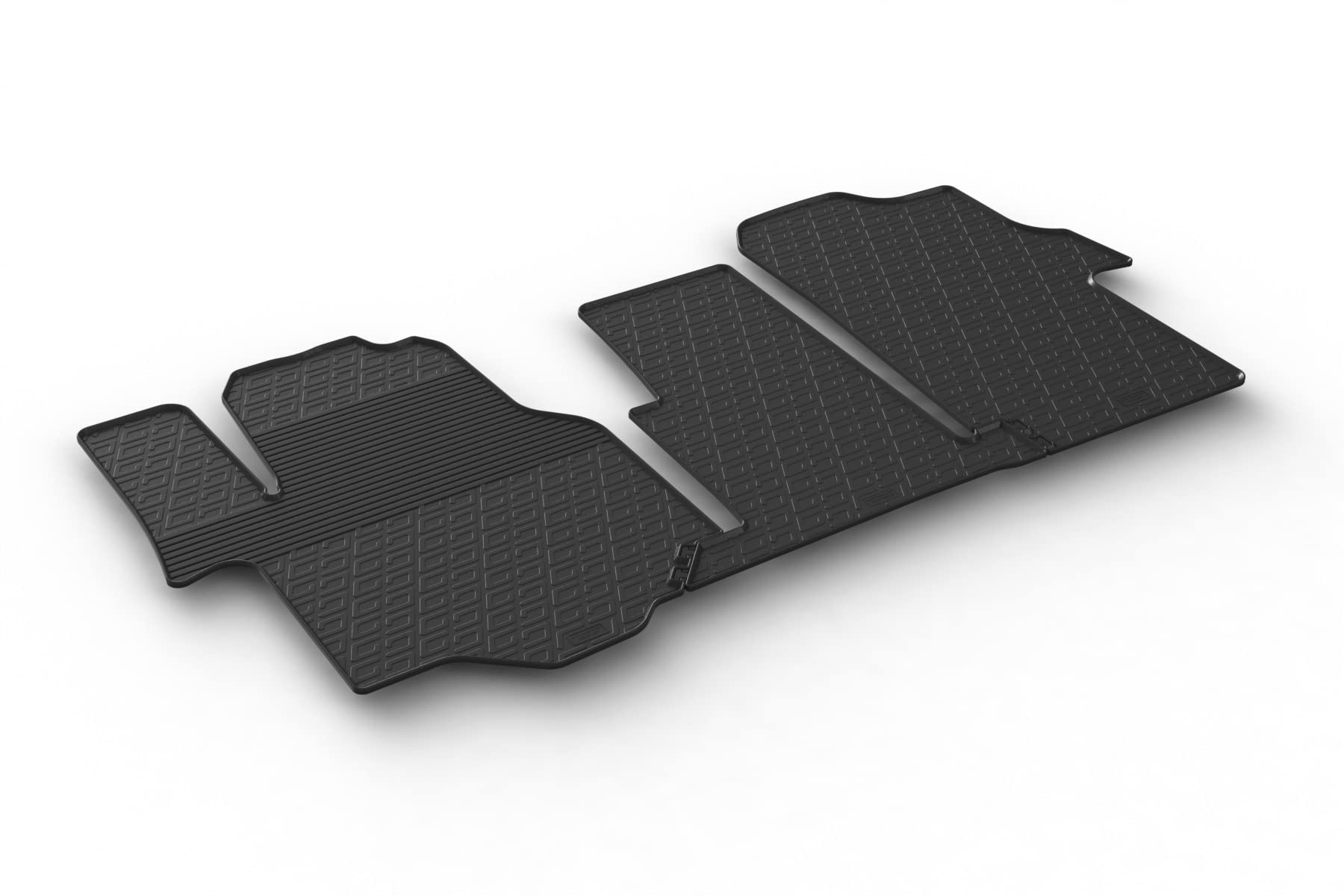 AROBA GL0917M Design Gummi Fußmatten kompatibel mit Man TGE ab BJ. 02.2017> erhöhter Rand 3 tlg Farbe Schwarz Gummimatten Automatten passgenau von Aroba