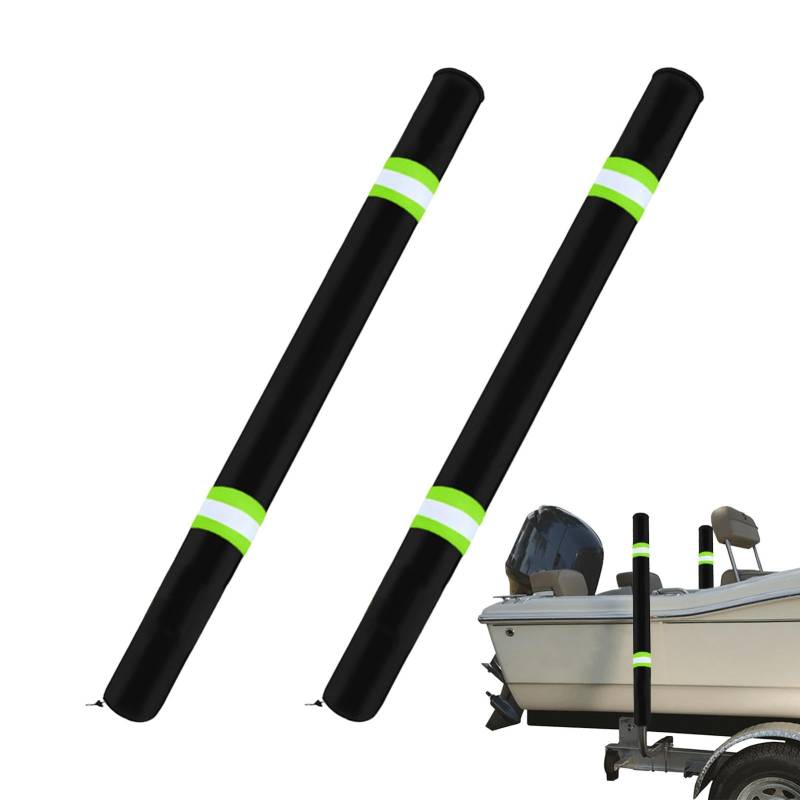 Arrovarp Anhänger-Führungsstangen-Pad, Bootsanhänger-Führungsstangen-Abdeckungen | 36 Zoll reflektierende Bootsanhänger-Führungsstangen-Pad-Abdeckung mit Kappe - 2 Stück robuste Oxford-Stoffpolster von Arrovarp