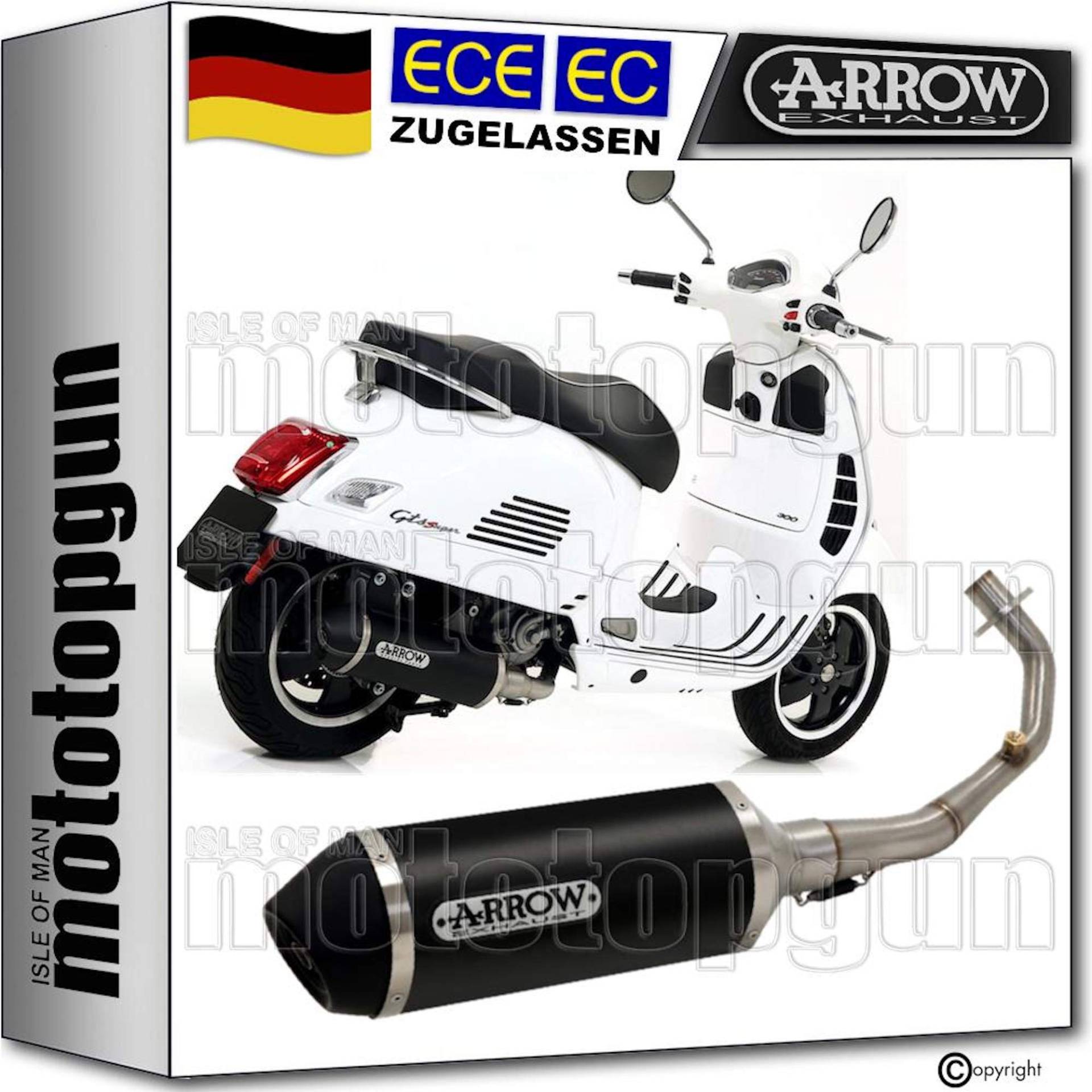 ARROW KOMPLETTANLAGE KAT SCHWARZ URBAN ENDKAPPE SCHWARZ EDELSTAHL KOMPATIBEL MIT PIAGGIO VESPA GTS 300 HPE 2019 53525ANN+53072KZ ARROW KOMPLETTANLAGE KAT SCHWARZ URBAN ENDKAPPE SCHWARZ EDELSTAHL KOMPATIBEL MIT PIAGGIO VESPA GTS 300 HPE 2019 53525ANN+53072KZ von Arrow
