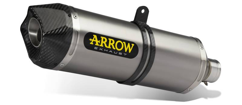 ARROW RACE-TECH ALUMINIUM SILENCER WITH CARBY END CAP CF MOTO 800MT '22 HOMOLOGATED ALUMINUM RACE TECH SILENCER WITH WELDED LINK PIPE von Arrow