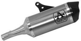 ARROW RACE-TECH ALUMINIUM SILENCER WITH CARBY END CAP - SHORT VERSION HONDA X-ADV '17/19 HOMOLOGATED ALUMINIUMRACE-TECH SILENCER WITH WELDED LINK PIPEAND CARBON END CAP von Arrow