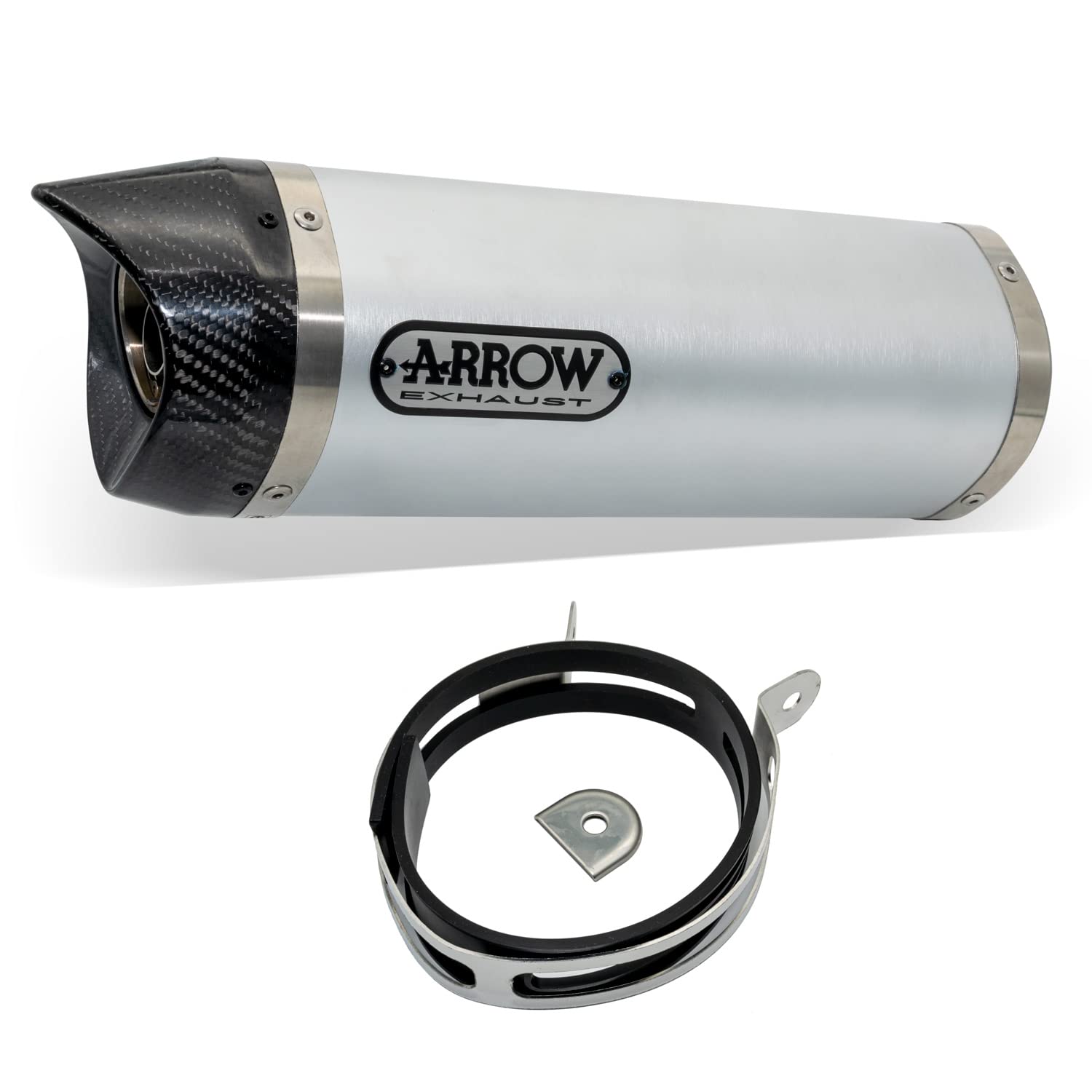 Endschalldämpfer Street Thunder Aluminium, Carbon-Endkappe Arrow mit ABE von Arrow