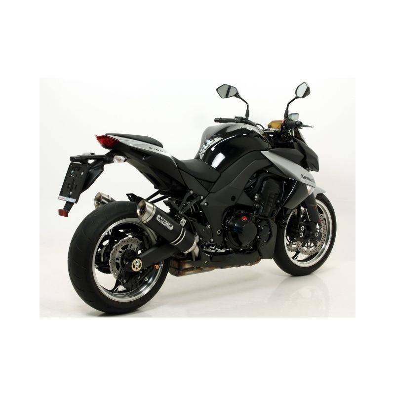 Sport Auspuff Arrow Thunder Aluminium Dark Kawasaki Z 1000 Bj.2010-2020 EURO3/4 eintragungsfrei/ABE von Arrow