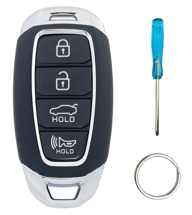 Smart-Schlüsselanhänger-Hülle, passend für Hyundai Santa Fe 2019 2020 TQ8-FOB-4F19 95440-S2000 Keyless Entry Remote Gehäuse (4 Tasten A) von Arruweer