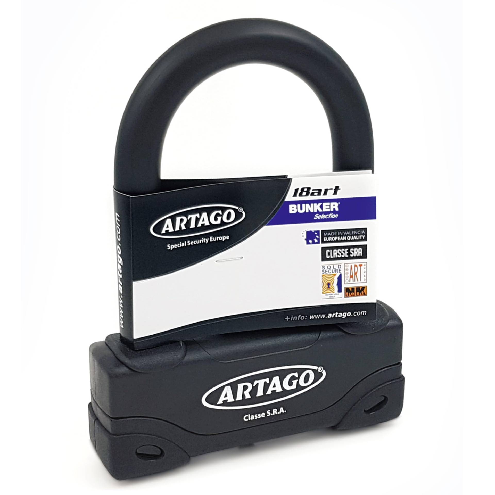 Artago 18ART120 Motorrad Bügelschloss Diebstahlsicherung, Hochwertig mit SRA Zulassung, Doppelverriegelung MRT, 18mm Durchmesser Schäkel, Sold Secure Gold, Schloss für Motorrad, Roller Artago 18ART120 Motorrad Bügelschloss Diebstahlsicherung, Hochwertig mit SRA Zulassung, Doppelverriegelung MRT, 18mm Durchmesser Schäkel, Sold Secure Gold, Schloss für Motorrad, Roller von Artago
