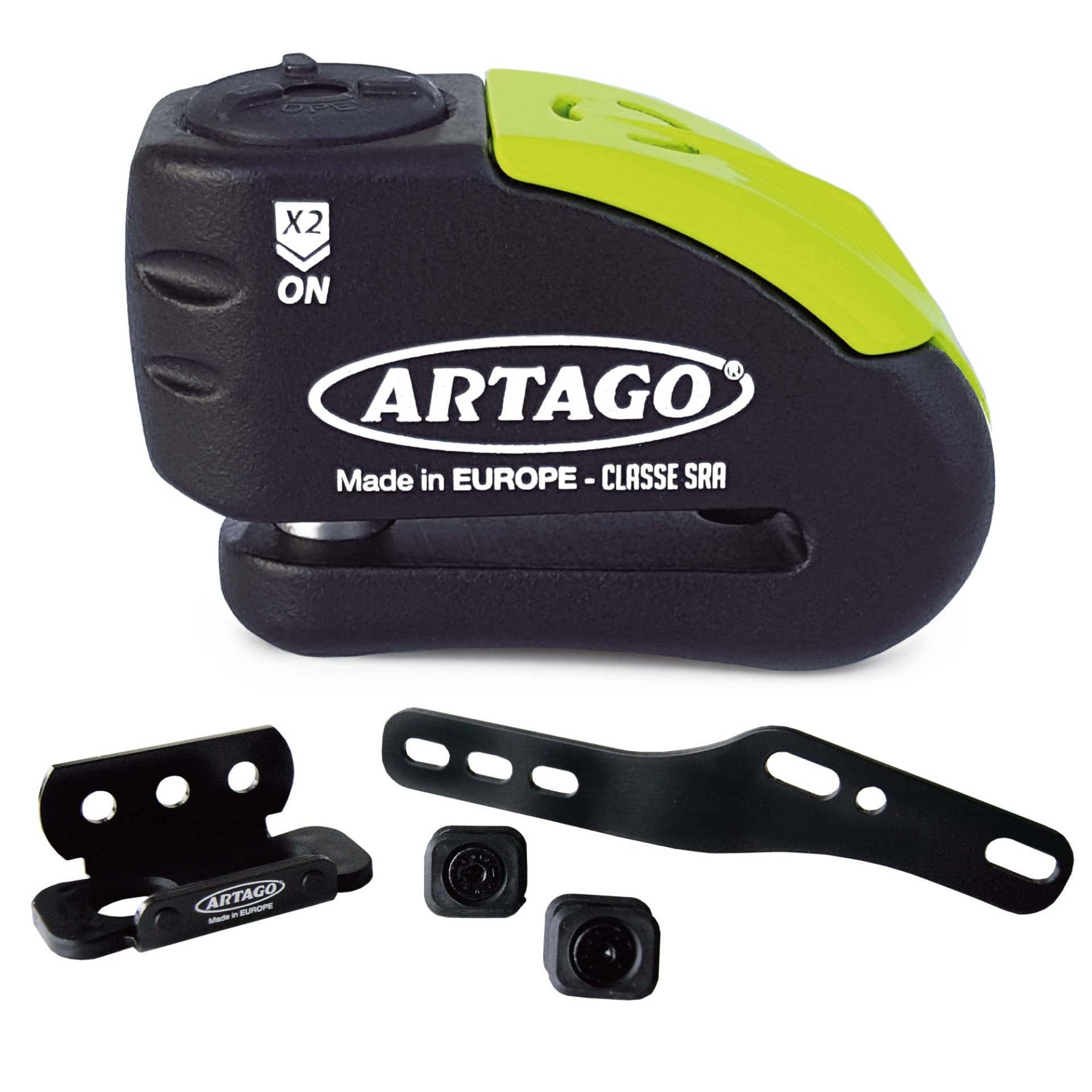 ARTAGO 30X7 Pack Bremsscheibenschloss mit Alarm 120db Hohe Sicherheit + Halterung für Honda CB650F und CBR650F, SRA und Sold Secure Gold homologiert ARTAGO 30X7 Pack Bremsscheibenschloss mit Alarm 120db Hohe Sicherheit + Halterung für Honda CB650F und CBR650F, SRA und Sold Secure Gold homologiert von Artago