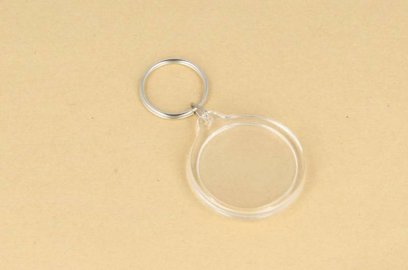 Schlüsselanhänger klar, rund, 4 Stück, 3,5 cm – Artémio von Artemio