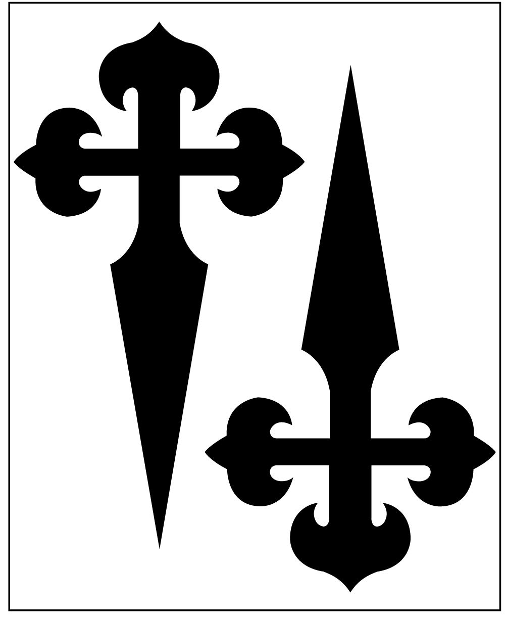 Artimagen Aufkleber, Kreuz, 2 Stück, schwarz, 43 x 73 mm/Stück von Artimagen