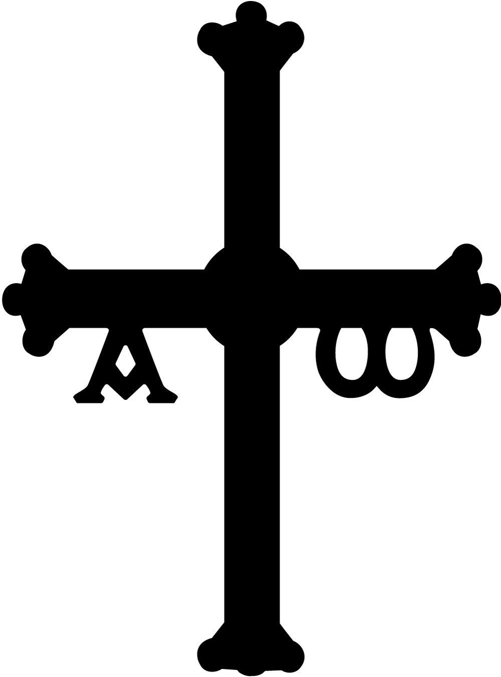 Artimagen Aufkleber, Kreuz, Victoria, Schwarz, 53 x 70 mm. von Artimagen