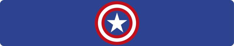 Artimagen Aufkleber Flagge rechteckig lang Captain America 100 x 20 mm von Artimagen