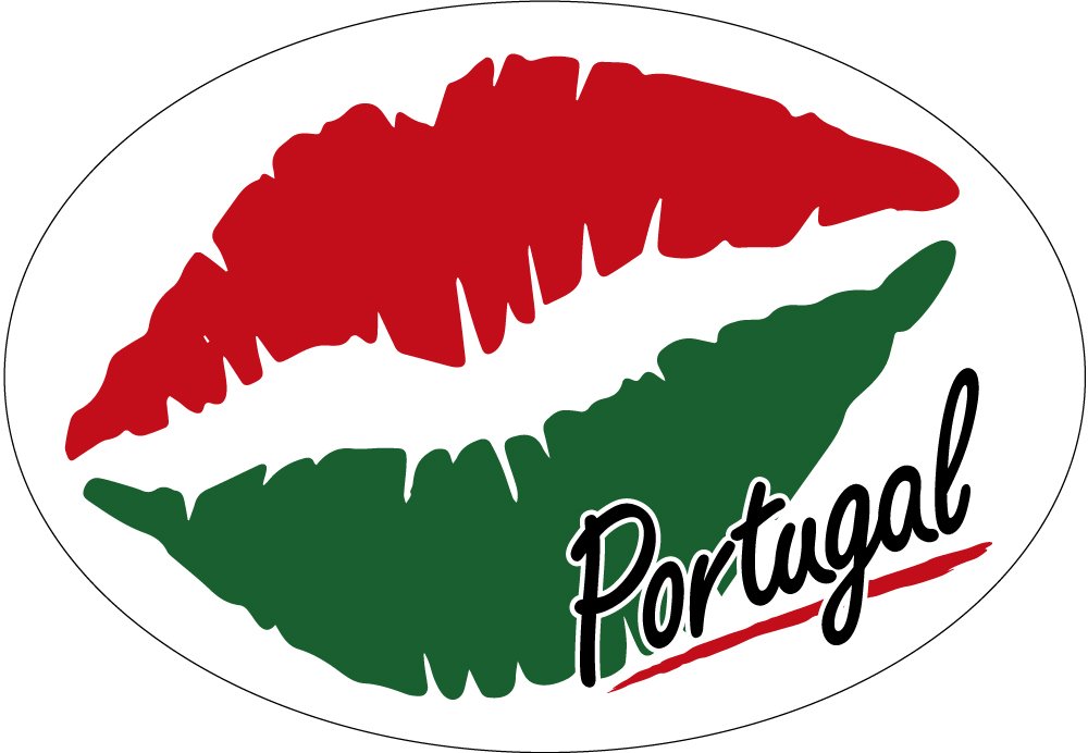 Artimagen Aufkleber Oval Lippen Portugal 80 x 60 mm von Artimagen