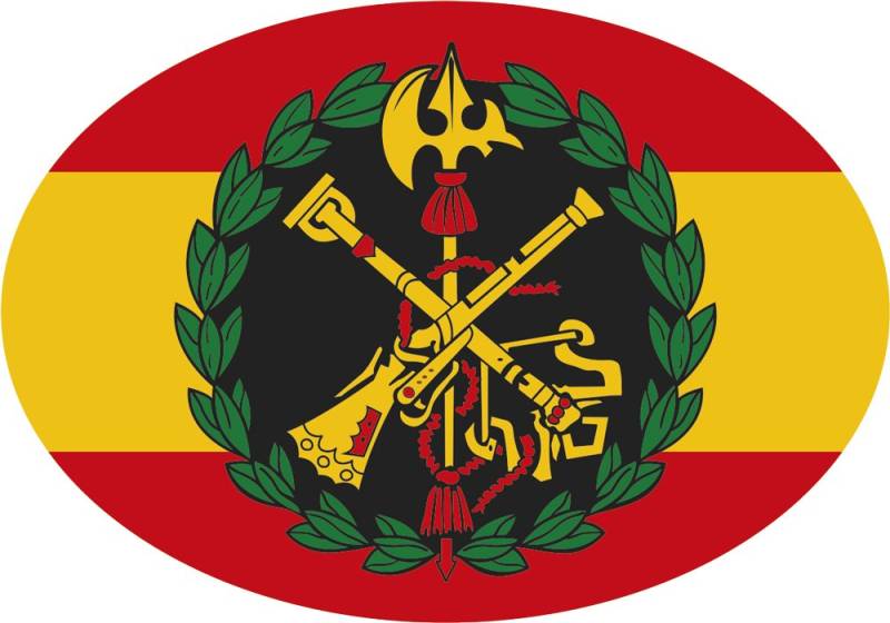 Artimagen Aufkleber Oval Spanien mit Logo Legion Farbe und Laurel 65 x 45 mm. von Artimagen