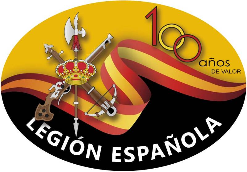 Artimagen Aufkleber Oval Spanische Legion 100 Jahre Wert 65 x 45 mm von Artimagen