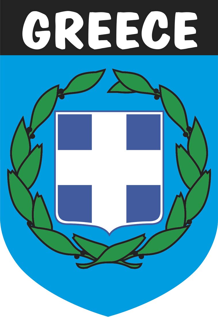 Artimagen Aufkleber Wappen Griechenland 40 x 60 mm von Artimagen